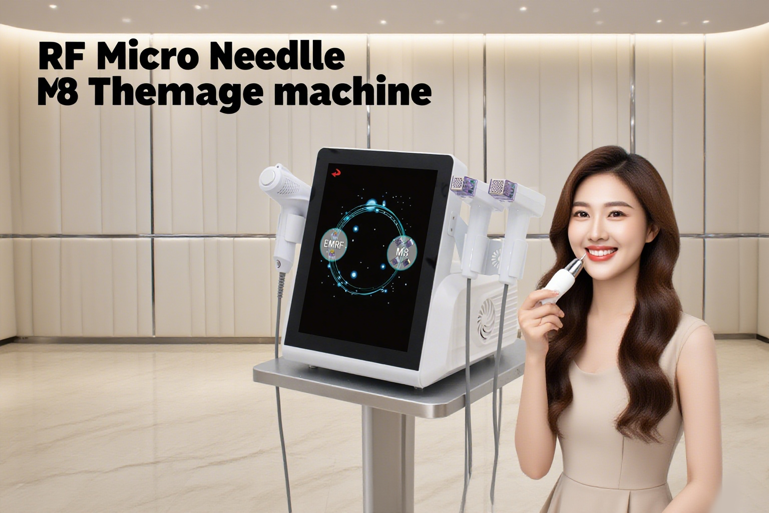 M8 EMRF Fractional Rf Microneedle Stretch Marks Removal Machine