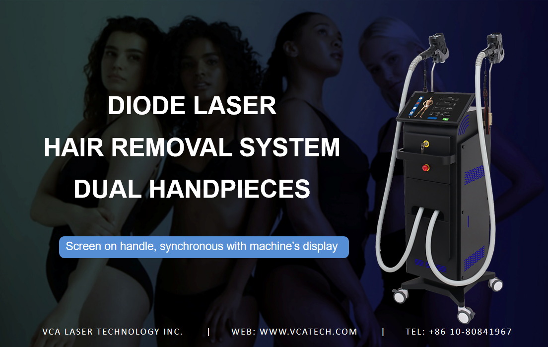 New Design Dual Handpieces Laser Hair Removal Device